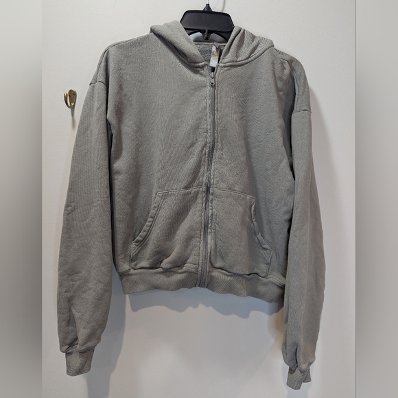 Skims Boyfriend Fleece Zip Up Hoodie Shadow Size S - Picture 3 of 7